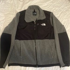 North Face Full Zip Grey & Black Fleece